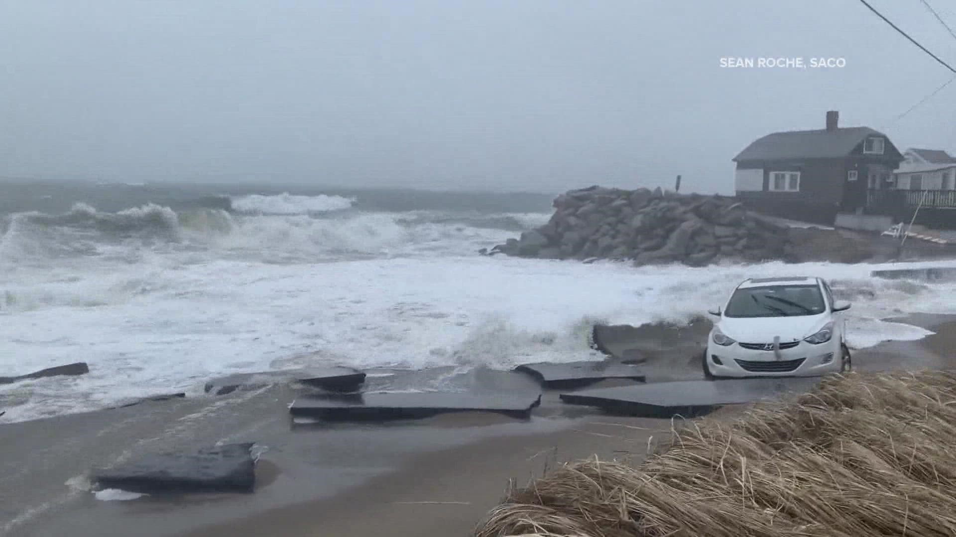 The initiative includes $45 million for erosion prevention efforts for the Saco beach.