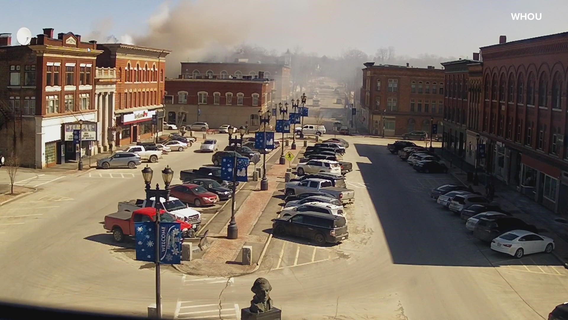 Web cam video: Fire leaves Houlton apartment building a total loss