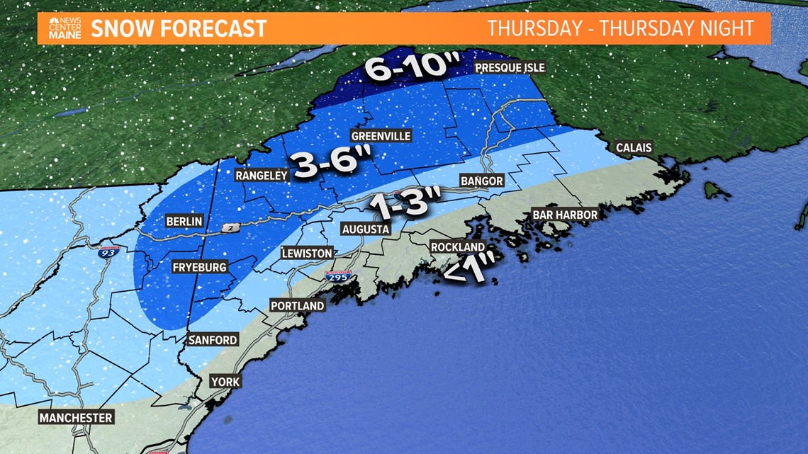 Maine weather forecast: Snow to turn to rain Thursday into Friday ...