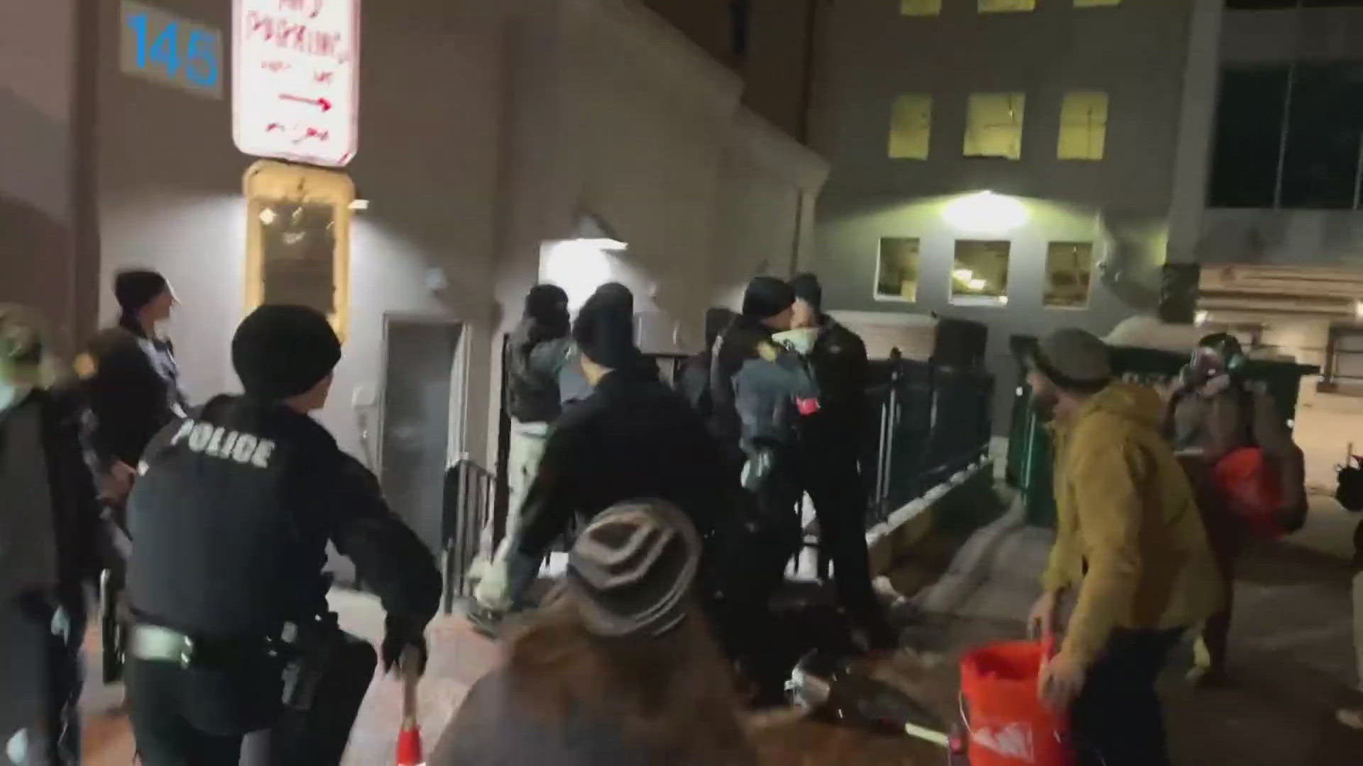 newscentermaine.com - NEWS CENTER Maine Staff - Portland police arrest six protestors at downtown hotels