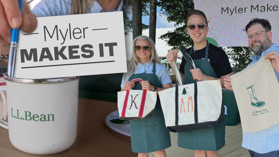 Myler Makes It: Hand-painted LL Bean tote bags