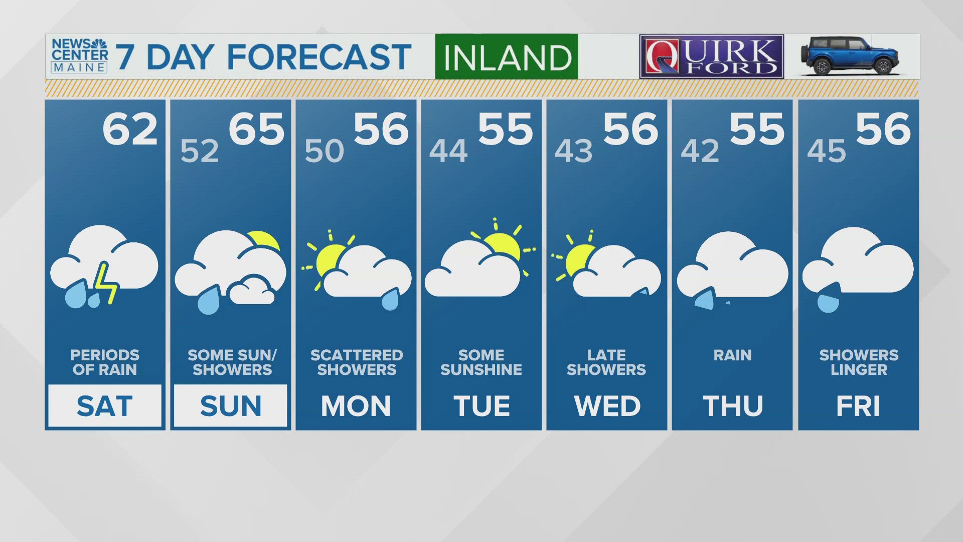 NEWS CENTER Maine Weather Video Forecast Updated 6:30AM, Saturday, May 17, 2025