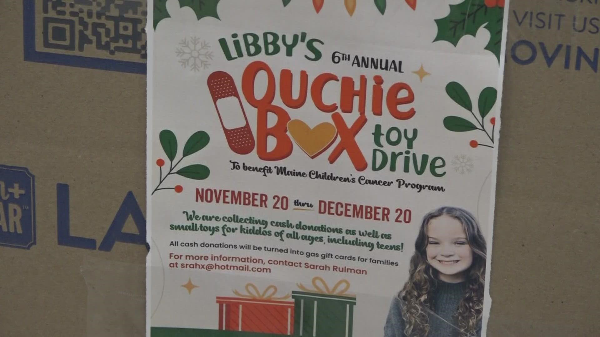 The "Ouchie Box" is filled with toys for kids and teens who are battling any oncology or hematology diseases, like cancer. They can choose a toy after treatments.