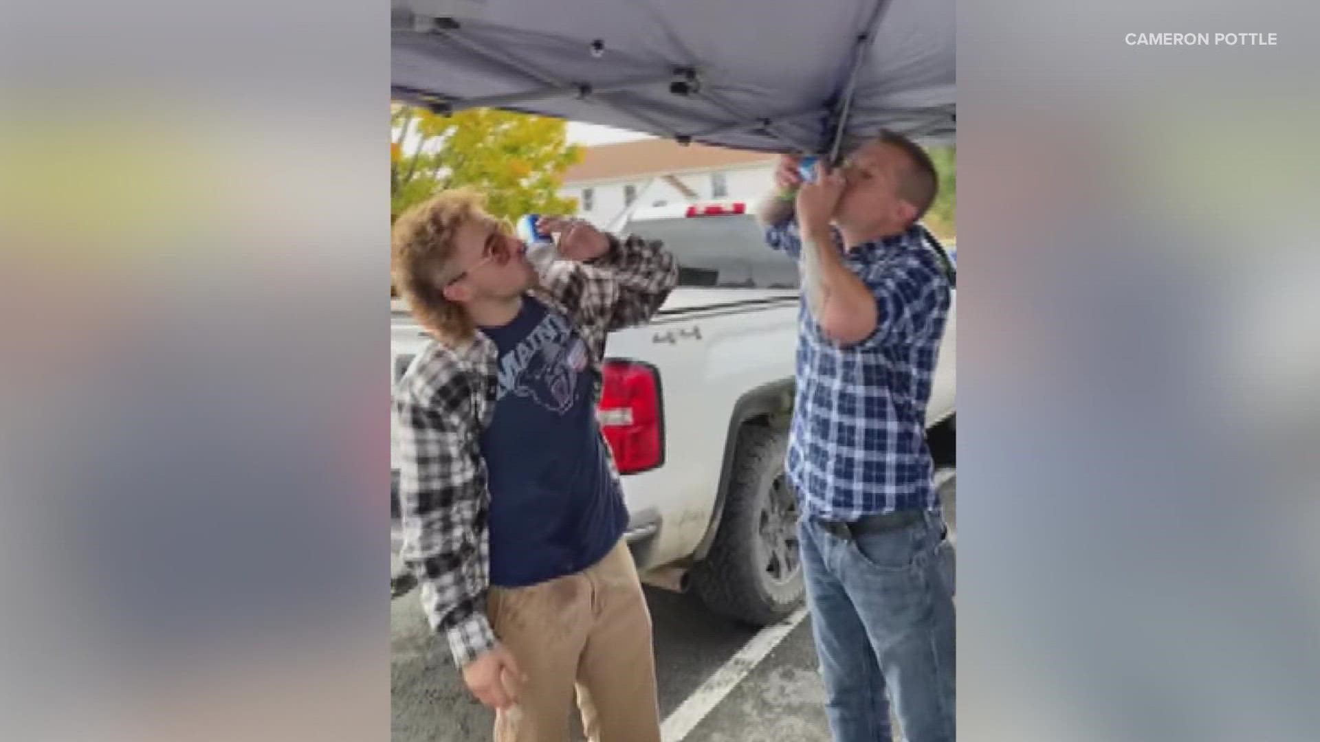 The story is likely a familiar one for some: Bud Lights and a UMaine homecoming tailgate. But the congressman, the mullet man, and the lobster twist make it unique.