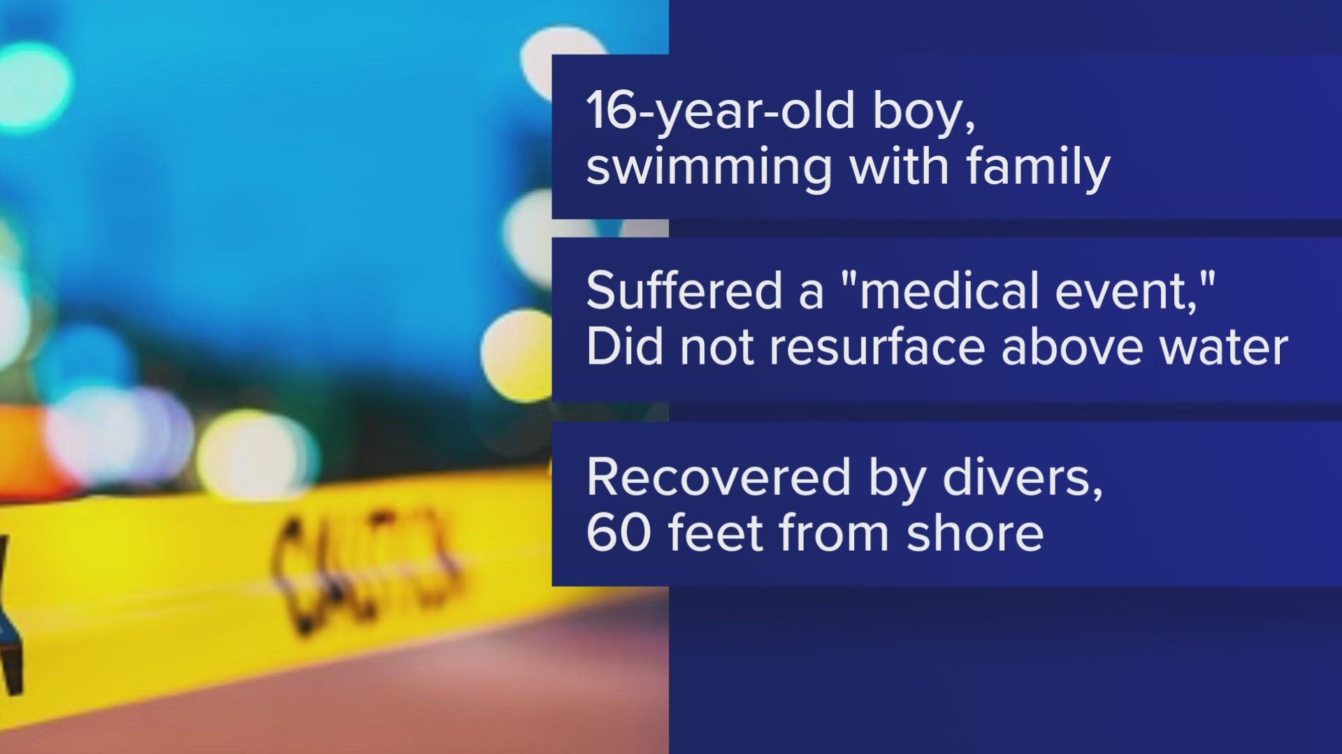 Maine Game Wardens say the boy was swimming with friends and family near Deer Lake Campground.