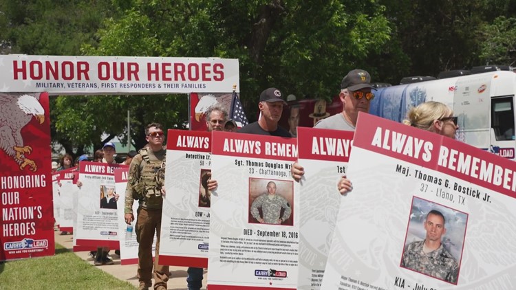 'Carry the Load' walks across the country seek to support veterans