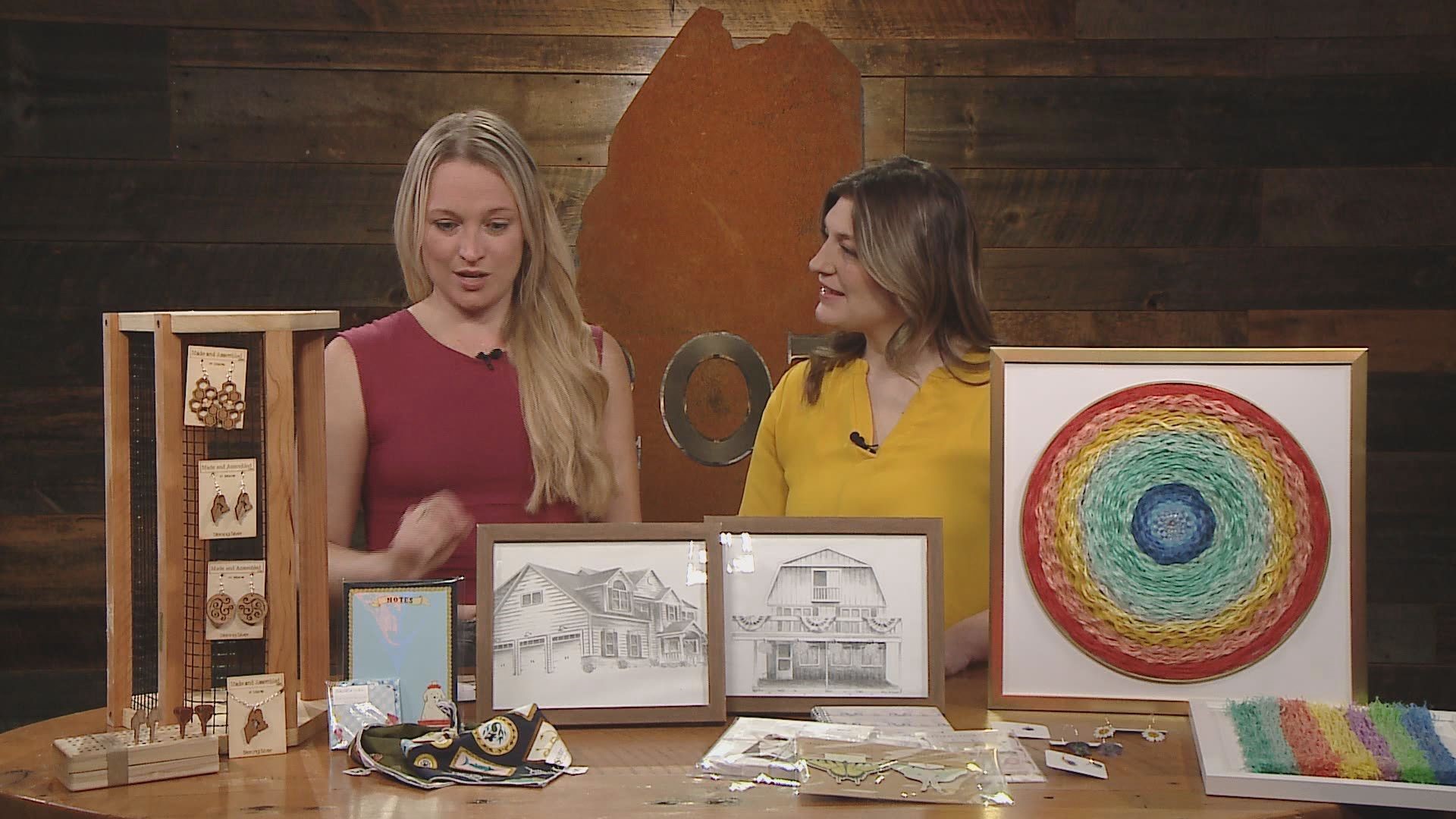 Kristan Vermeulen stopped by the 207 studio with a tabletop full of products made in Maine.