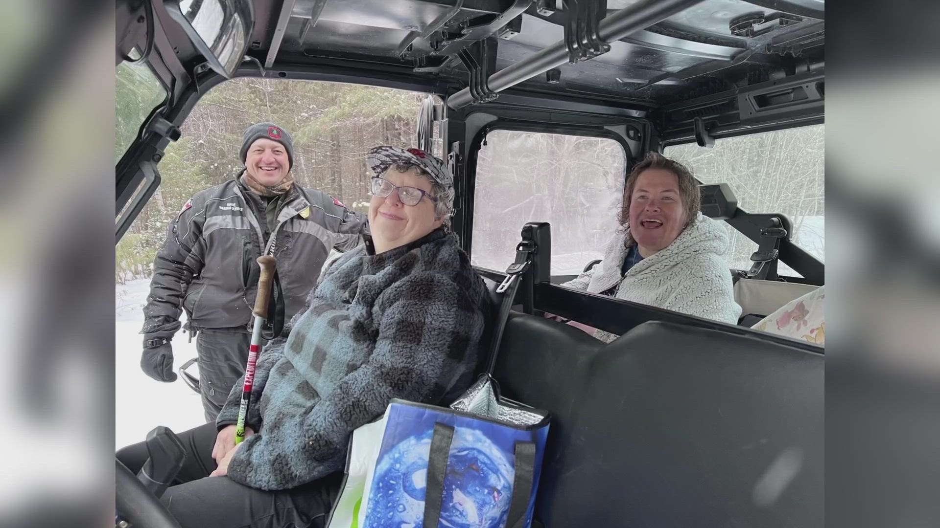 Officials said the women spent Saturday night in their vehicle with no heat and outside temperatures of approximately 15 degrees below zero.