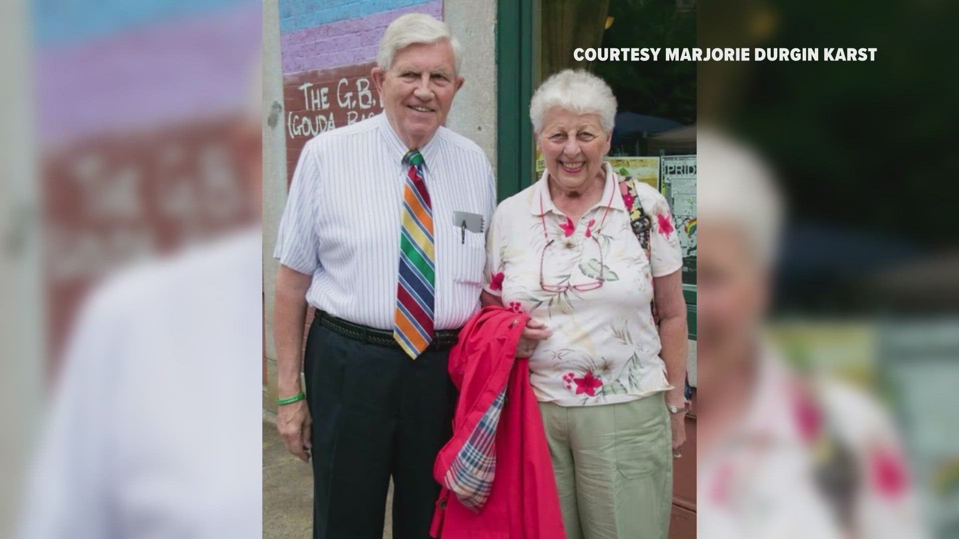 The 84-year-old widow of former Bangor Mayor Nelson Durgin died Monday in a house fire.