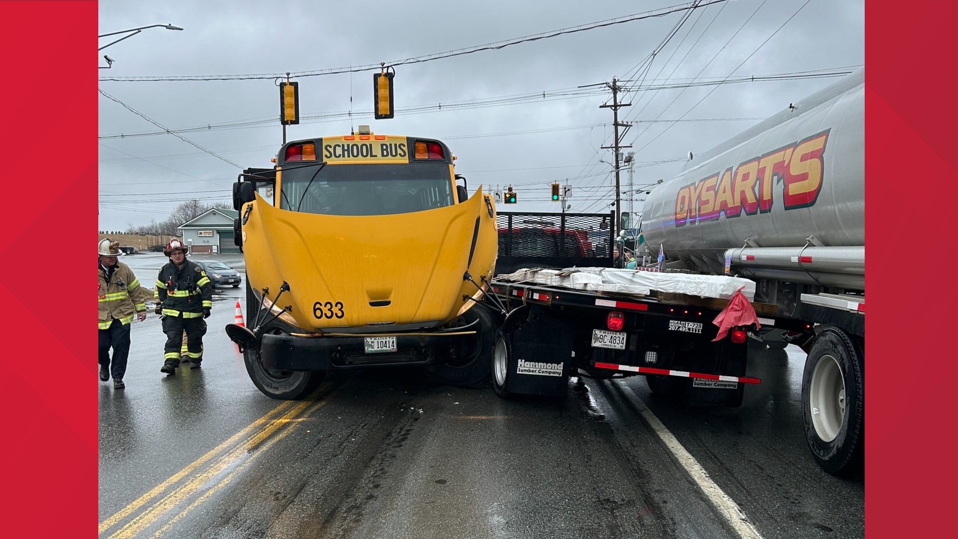 One injured in 3vehicle Hermon crash involving school bus