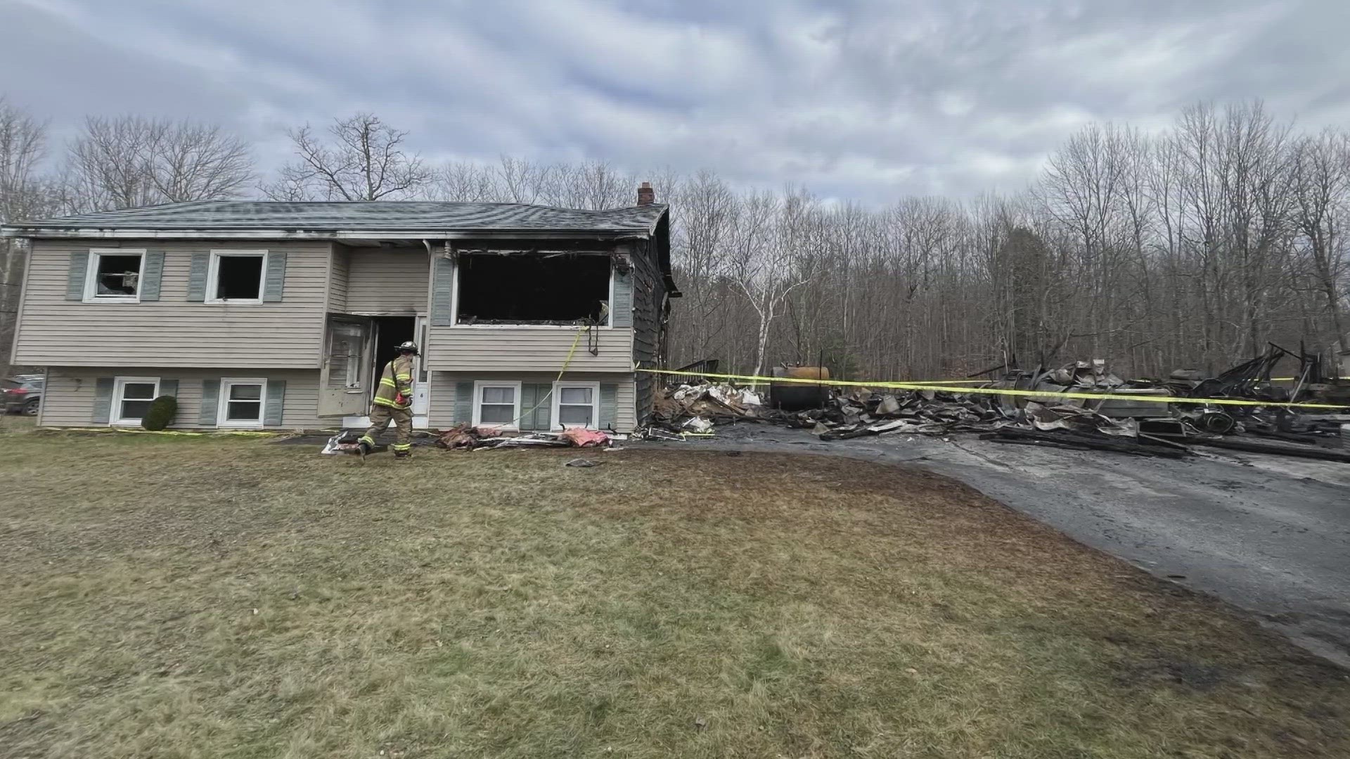 The home is believed to be a total loss, investigators say.