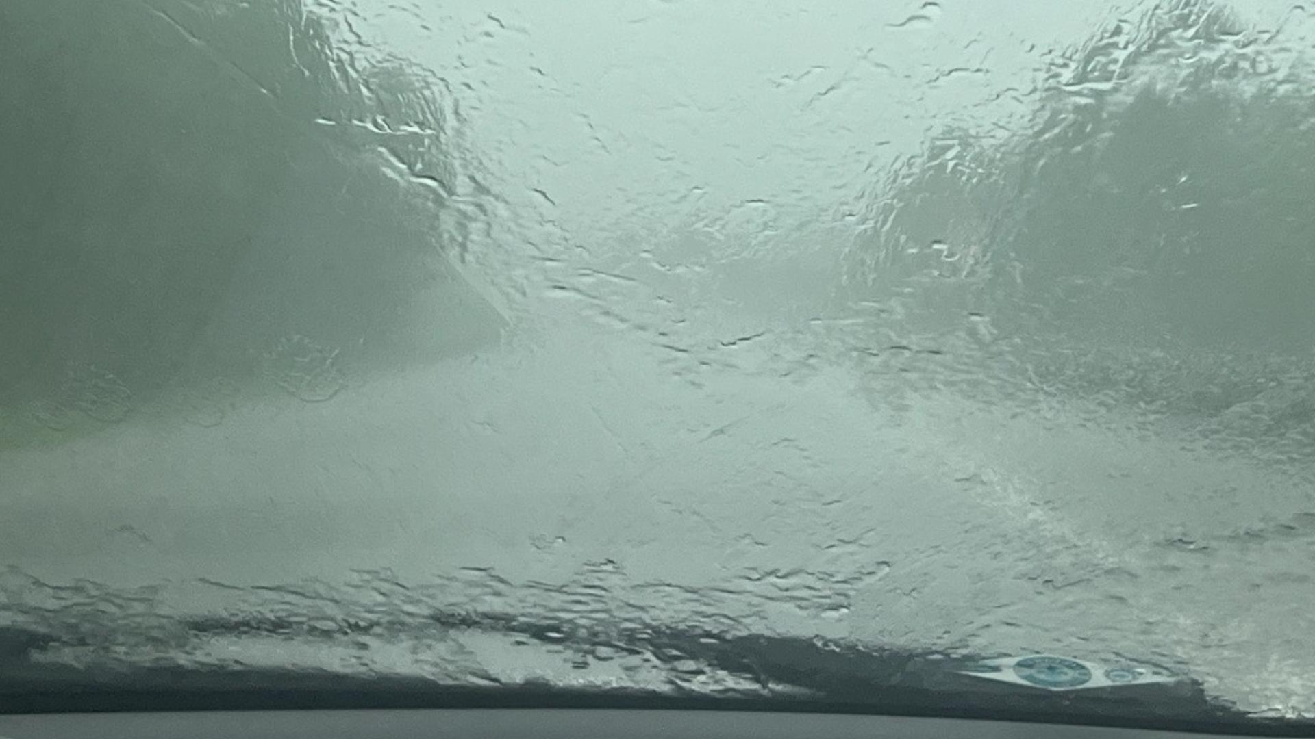 Heavy rain during Thursday's storms created reduced visibility for drivers on the roads.