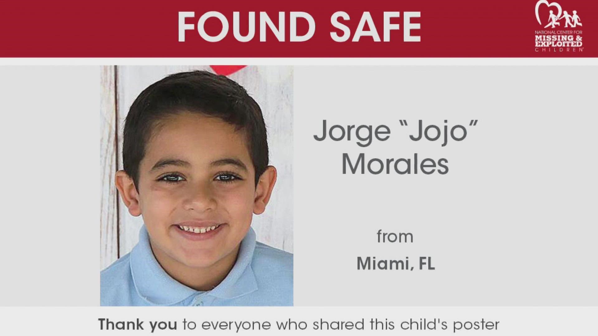 JoJo Morales' father and paternal grandmother were taken into custody on Sunday, according to the National Center for Missing and Exploited Children.