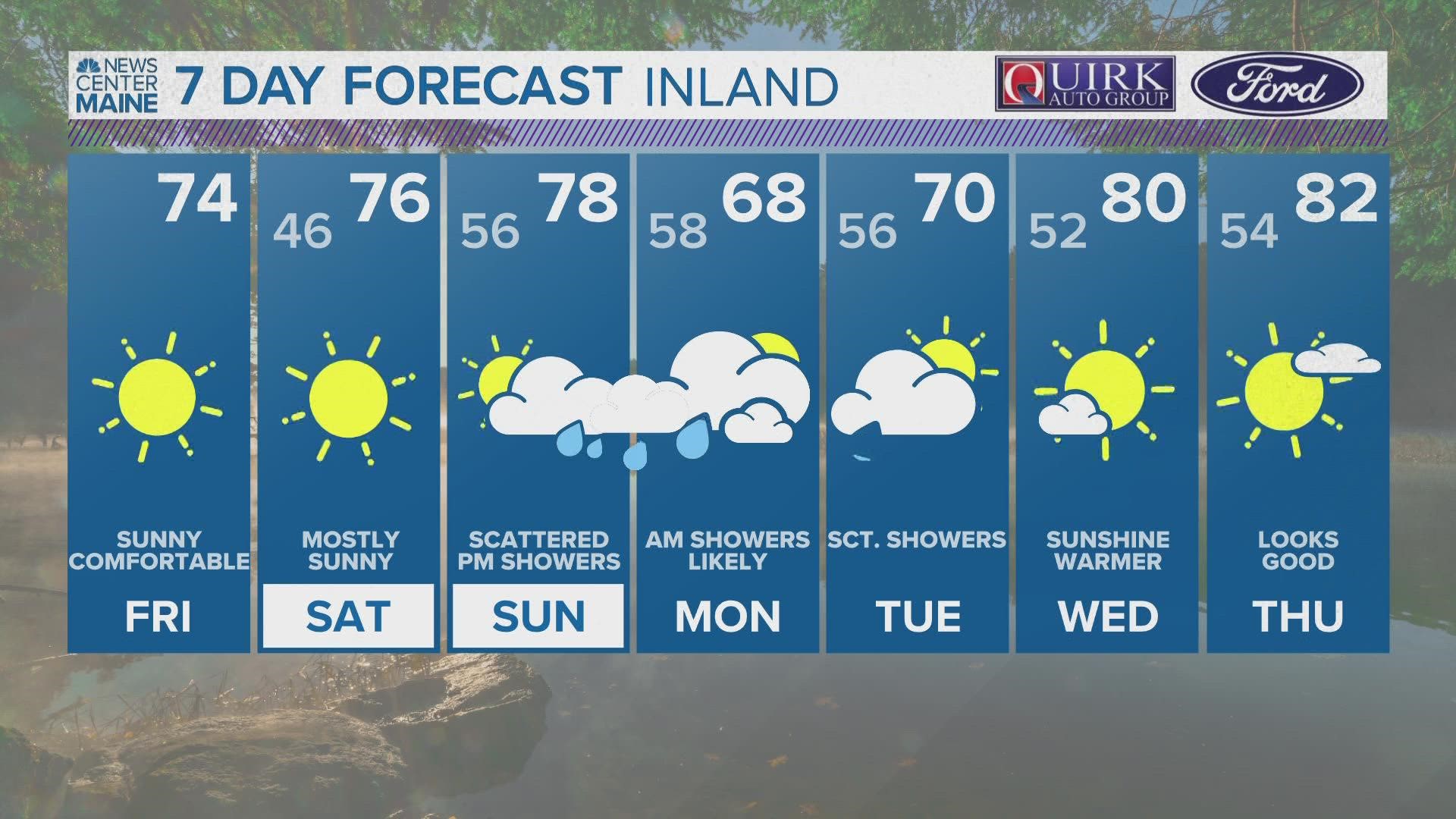 NEWS CENTER Maine Weather Forecast updated noon 09.02.22