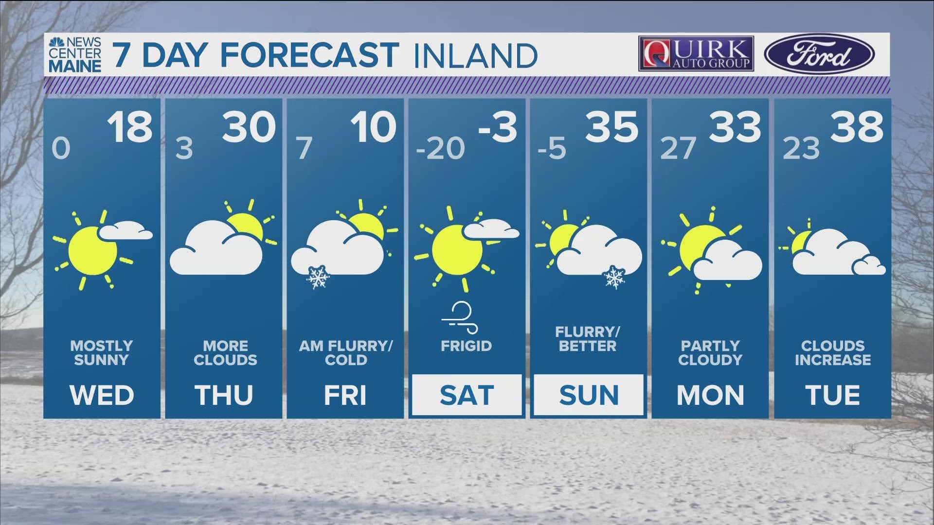 NEWS CENTER Maine Weather Video Forecast Updated 5:00pm Tuesday, January 31st