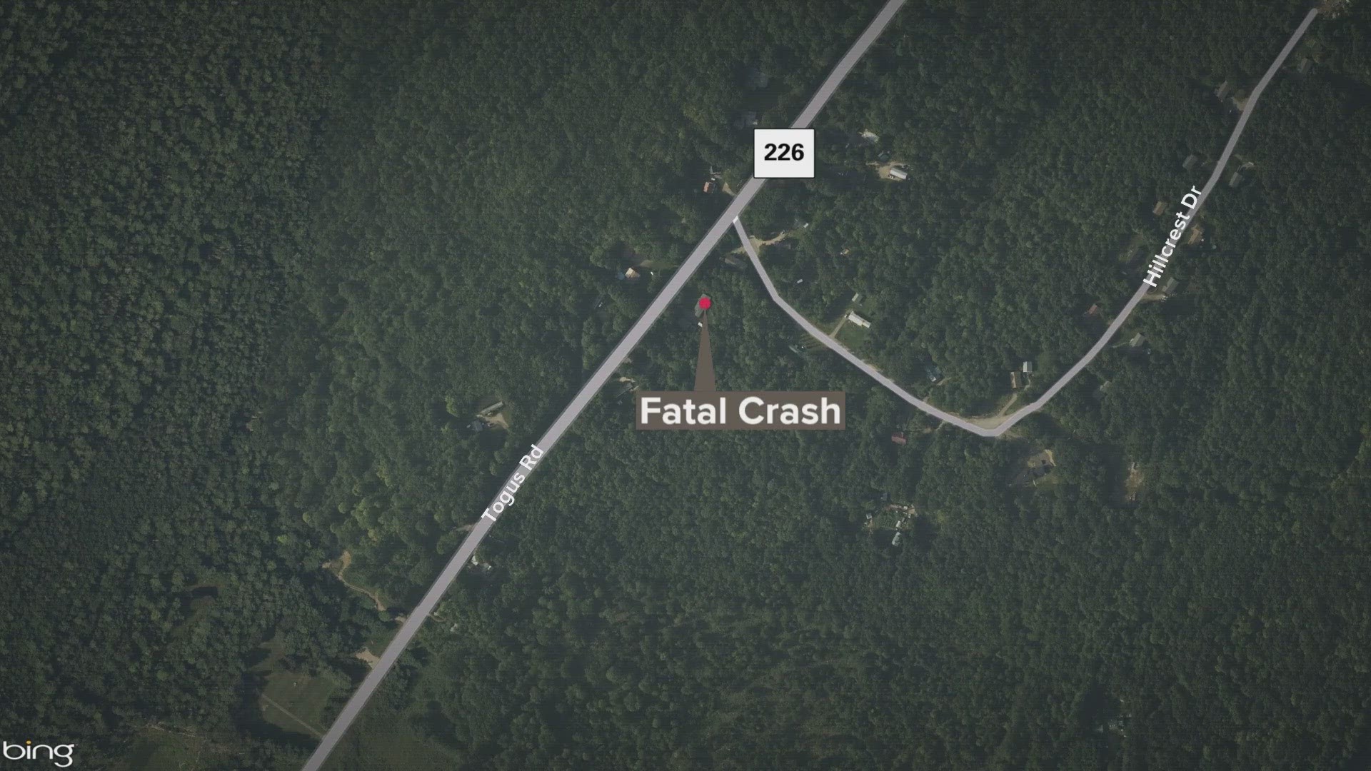 The crash happened shortly before 7 p.m. Wednesday in the area of 381 Togus Road, Maine Department of Public Safety spokesperson Shannon Moss said in a release.