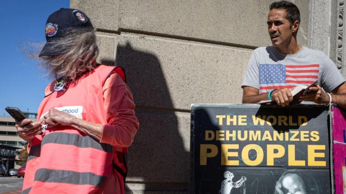 Maine is suing a protester for allegedly disrupting services at Planned Parenthood. He's part of a small group pushing to criminalize abortion.