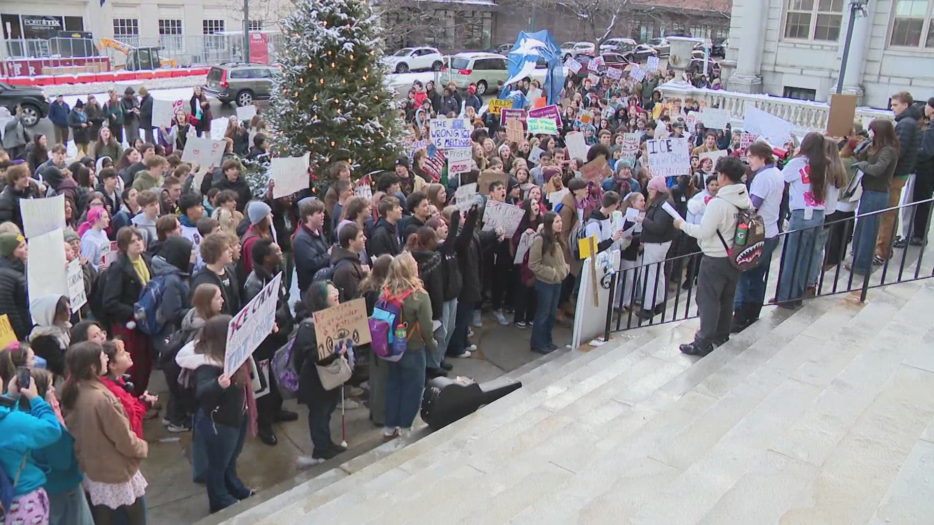 Hundreds gather in Portland to protest ICE detentions | newscentermaine.com