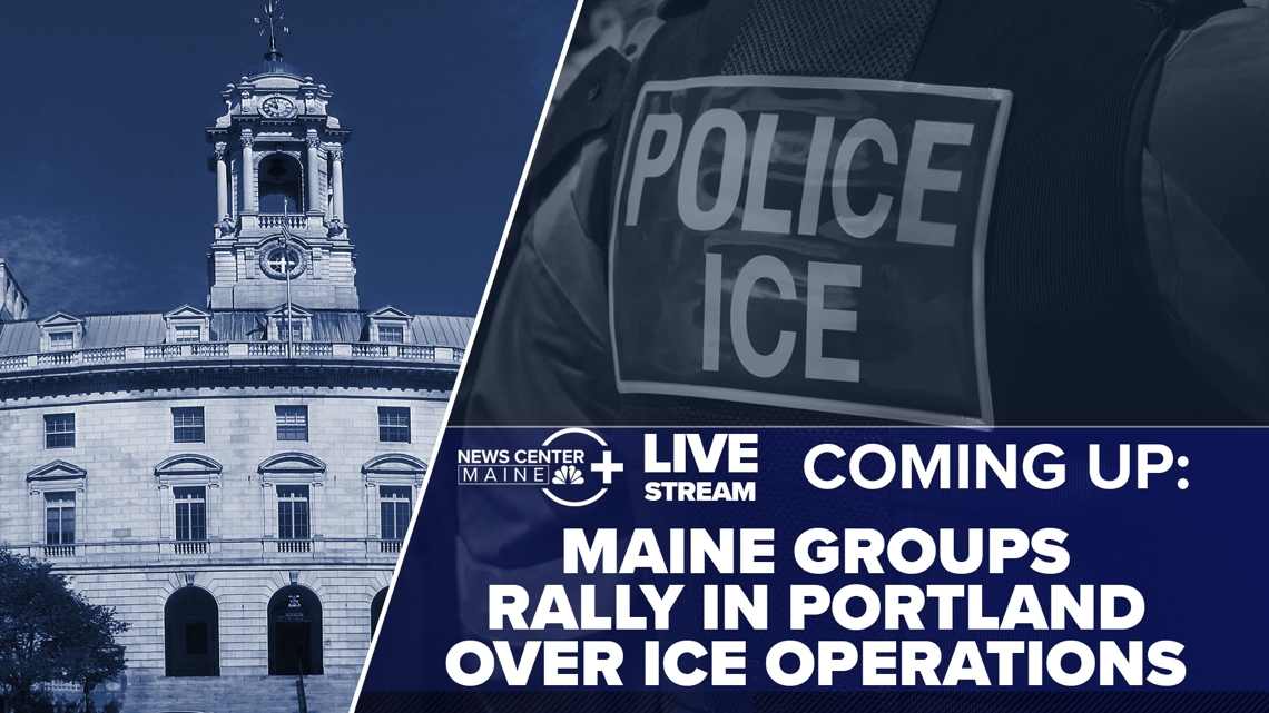 Watch Live: Maine groups rally in Portland over ICE operations
