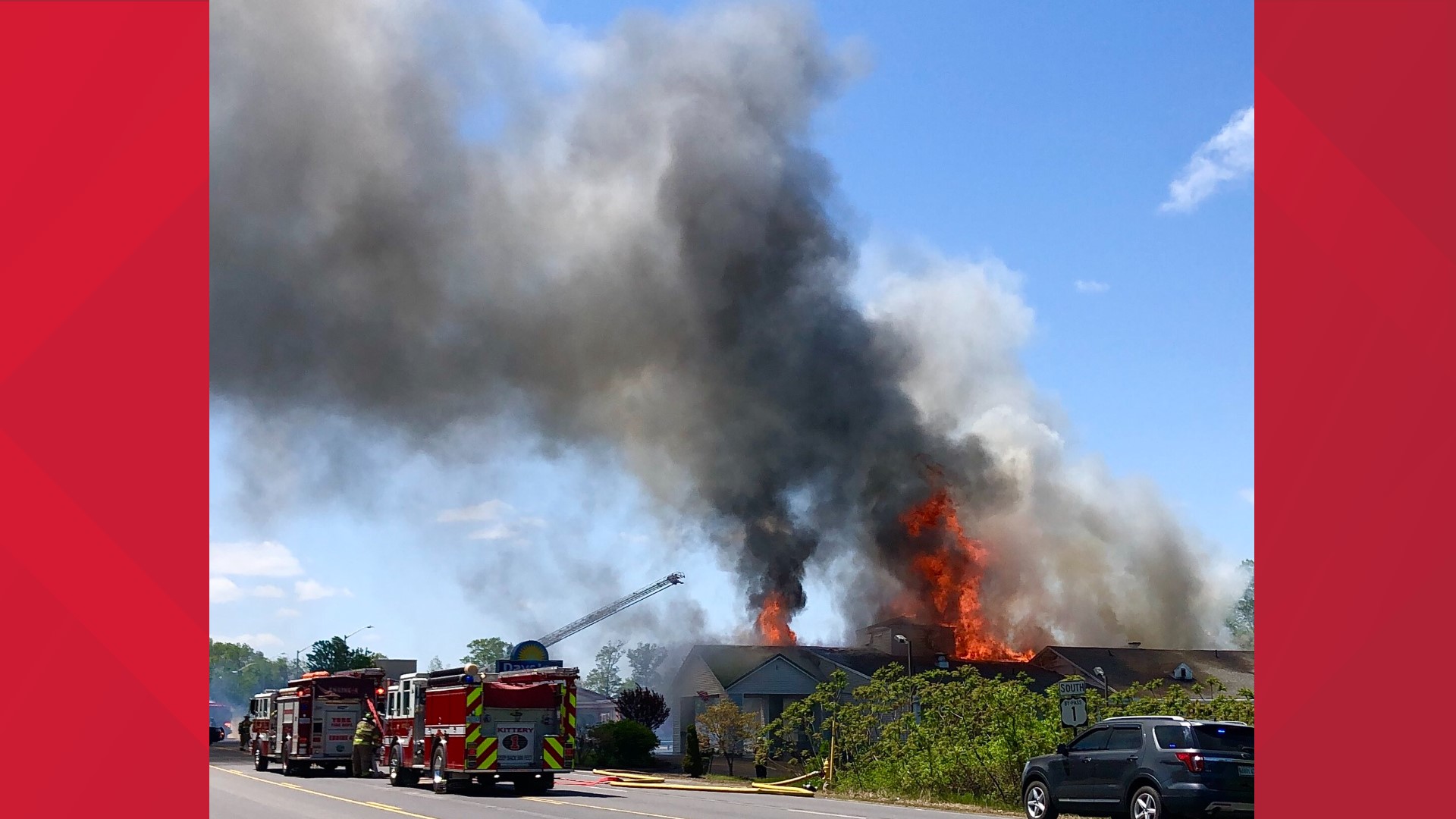 Jillian Robillard of Southern Maine Crab captured video of the fire.