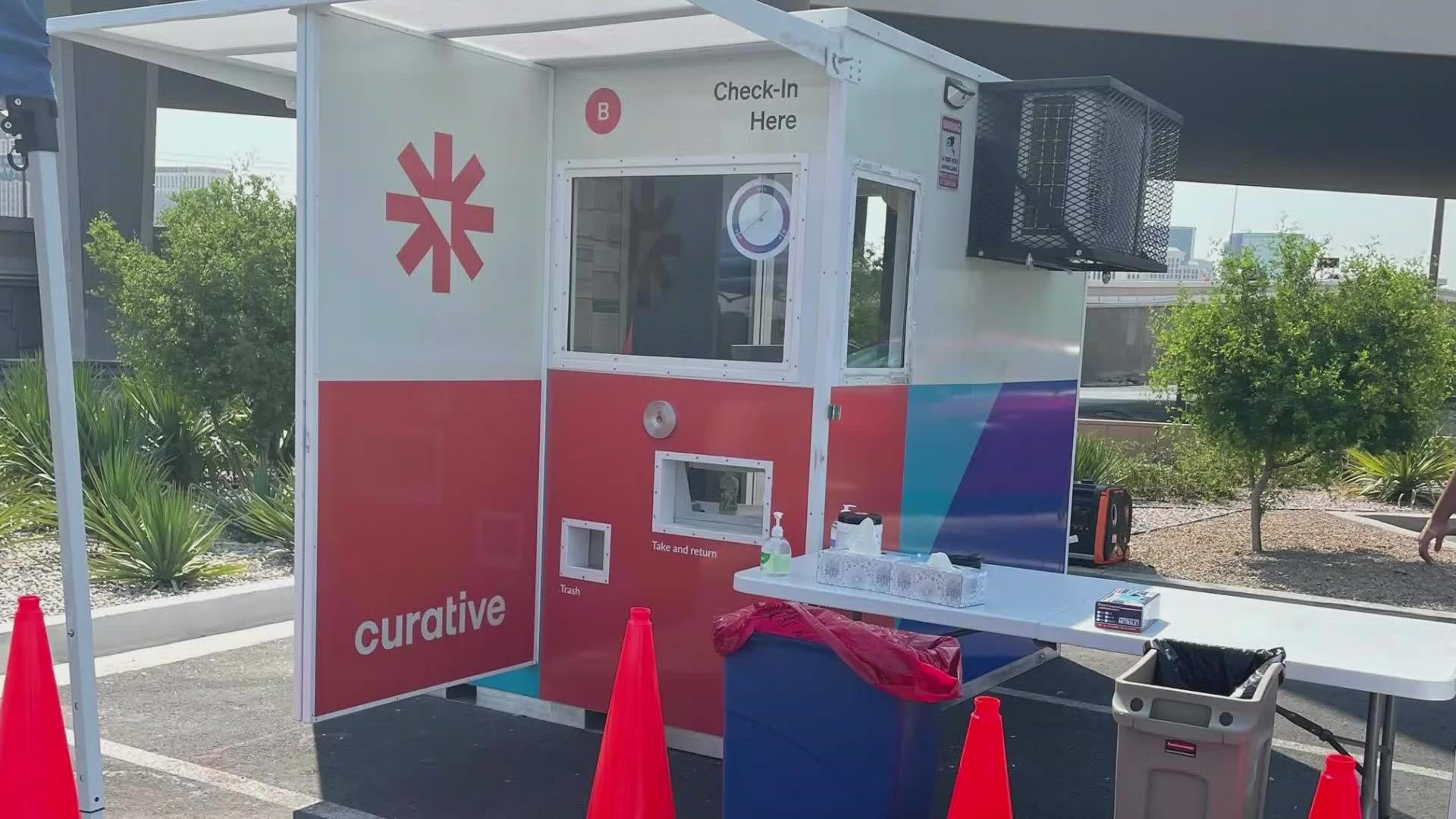 According to city officials, Curative, Inc wants to provide a testing kiosk for travelers and locals alike.