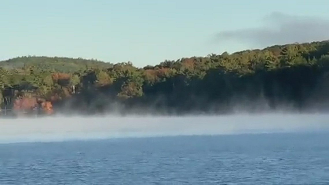 Fog Rolling off Philips Lake | newscentermaine.com
