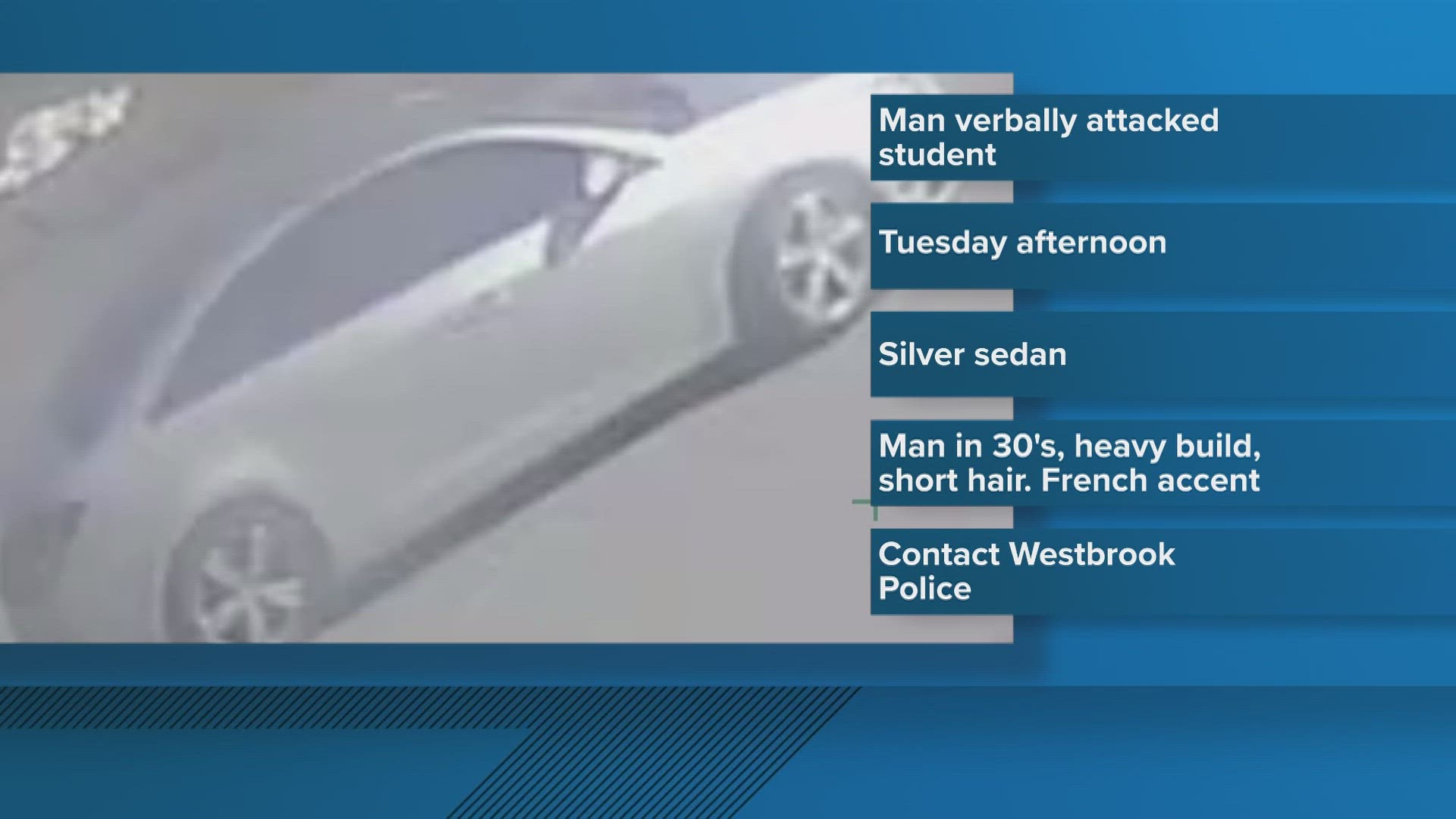 Police say the incident started Tuesday afternoon along Monroe Avenue, when a man in a car started following a student before verbally attacking her.