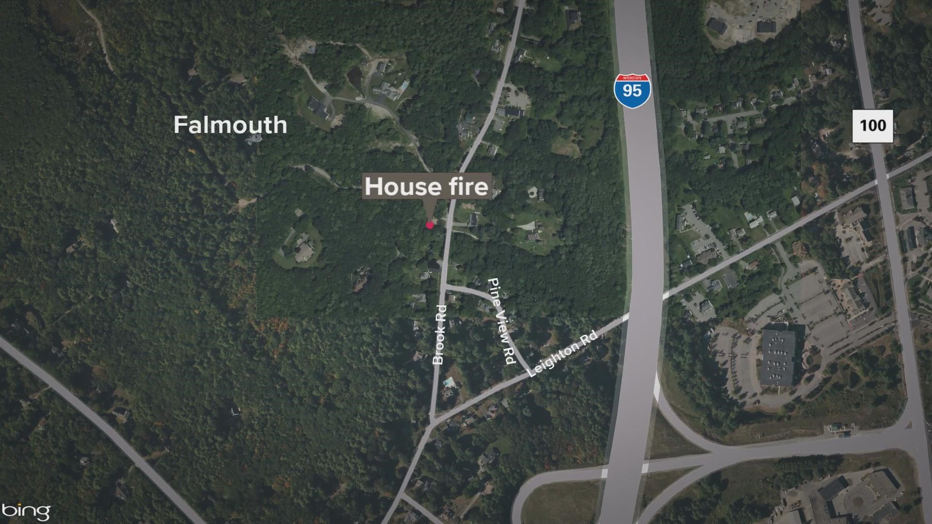 It happened at 83 Brook Road, according to a release from the Falmouth Fire Department.