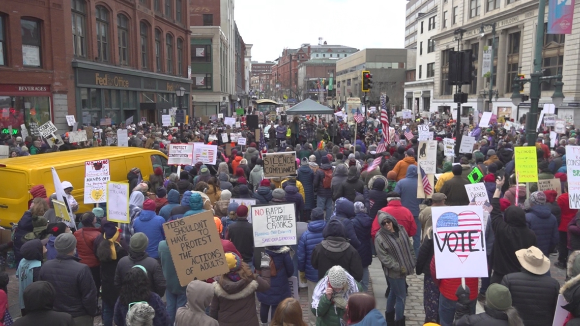 More than 50 communities in Maine take part in 'No Kings' protests