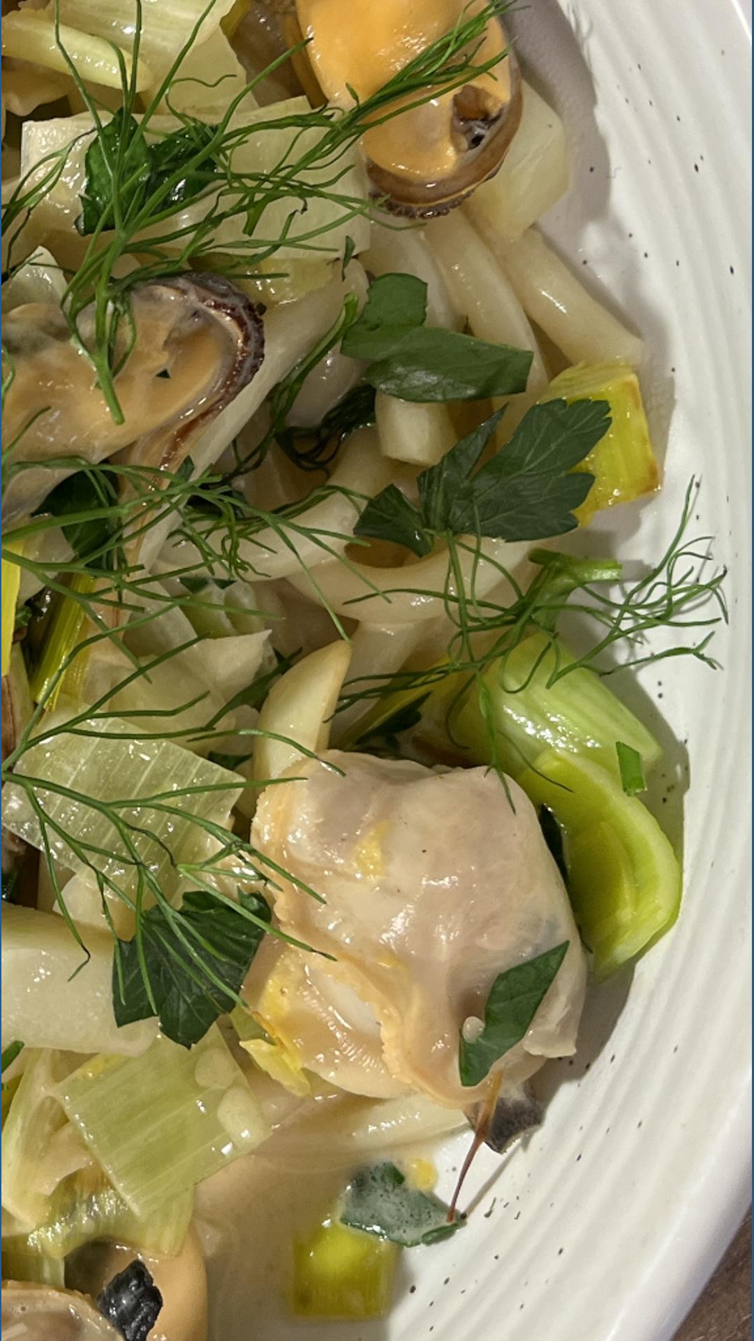 Chef Devin Finigan shares an easy to make seafood pasta dish full of fresh Maine flavors