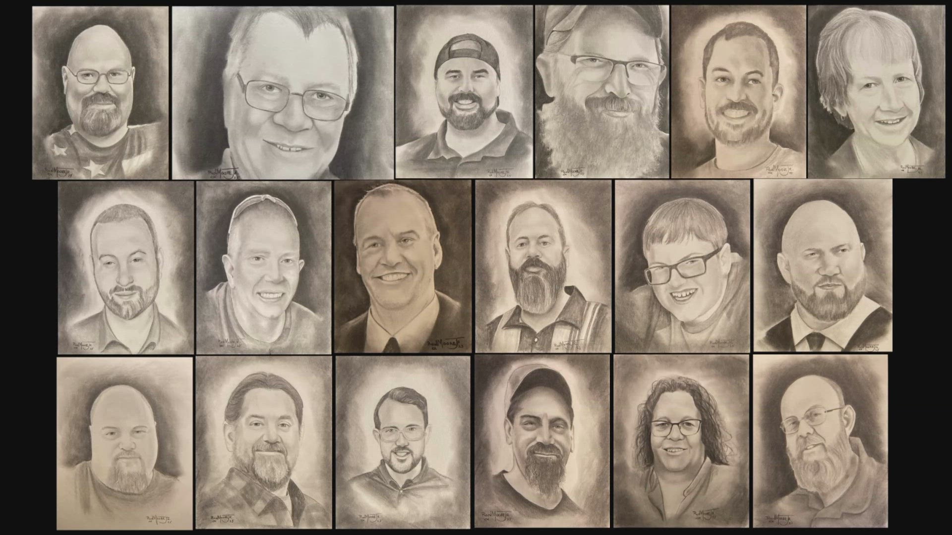 The artist has spent the last three weeks memorializing all 18 of the people killed last month in Lewiston.