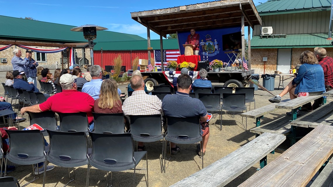 LePage speaks at rally in Orrington