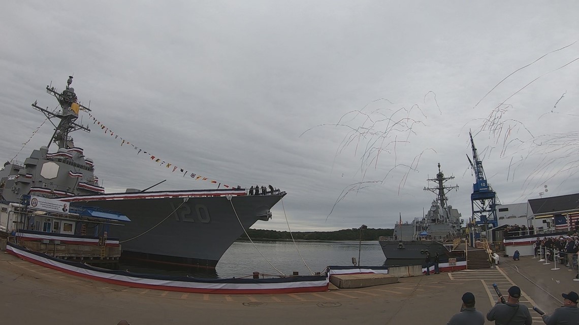 New destroeyr christened at Bath Iron Works Saturday - Vimarsana News