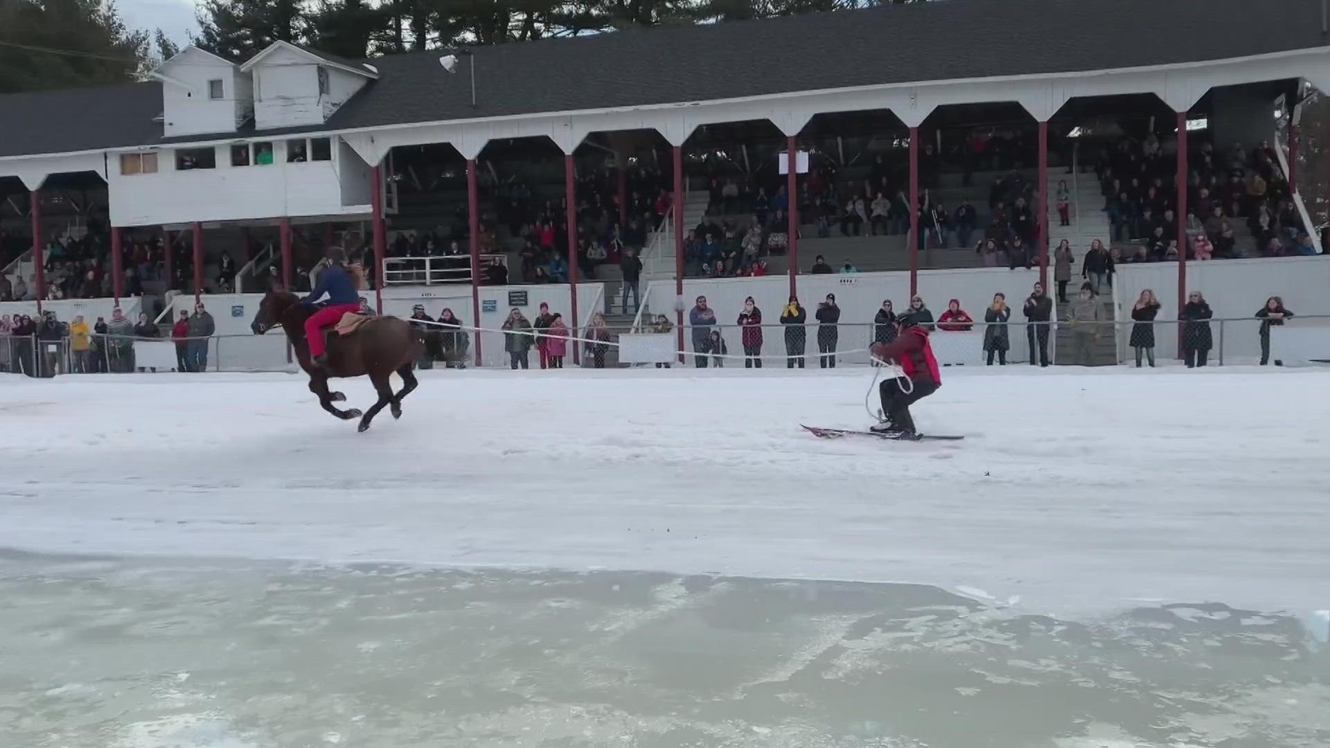 Skijoring event, where horses pull skiers, returns to Topsham