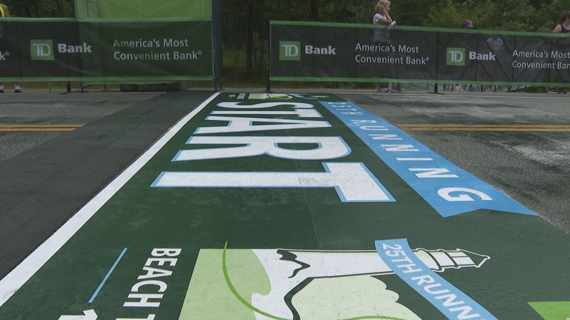 Beach To Beacon 10K Road Race participants celebrate wins