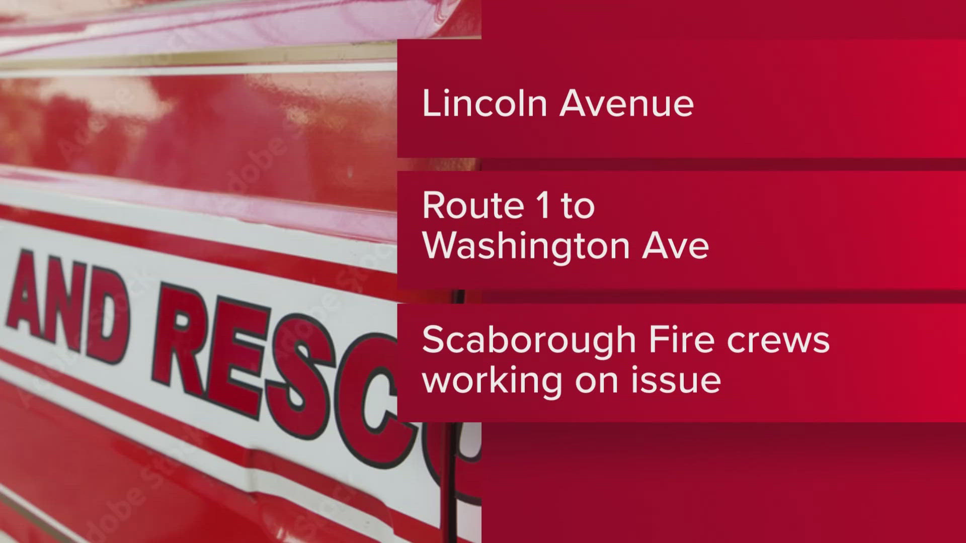 Lincoln Avenue, a road off Route 1, was closed while crews were responding to the call about an ammonia leak.