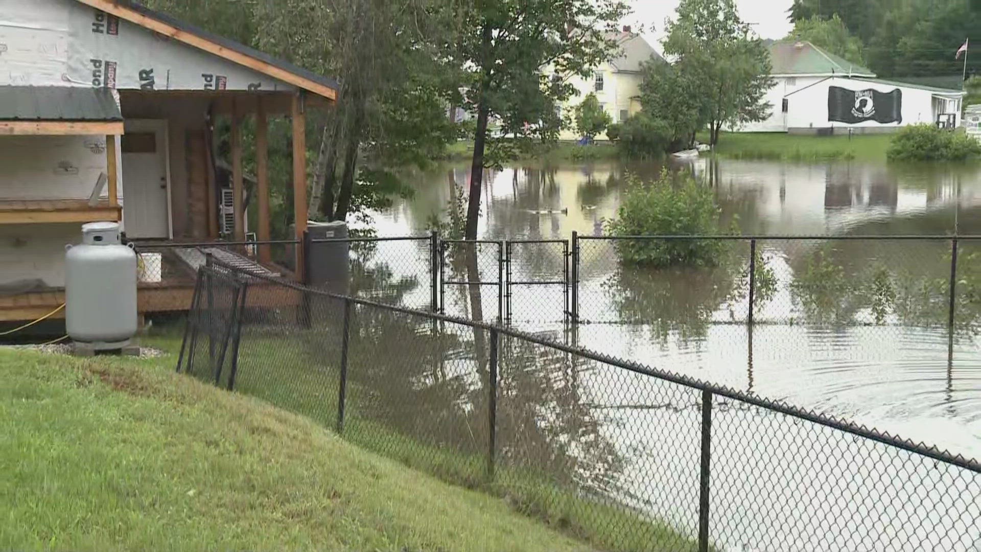 Stores and residents in western Maine are continuing to grapple with the impacts from the recent torrential rain falling on already saturated ground.