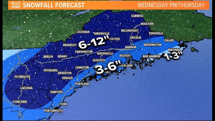 Weather Blog: Another snowstorm to arrive in Maine Wednesday night