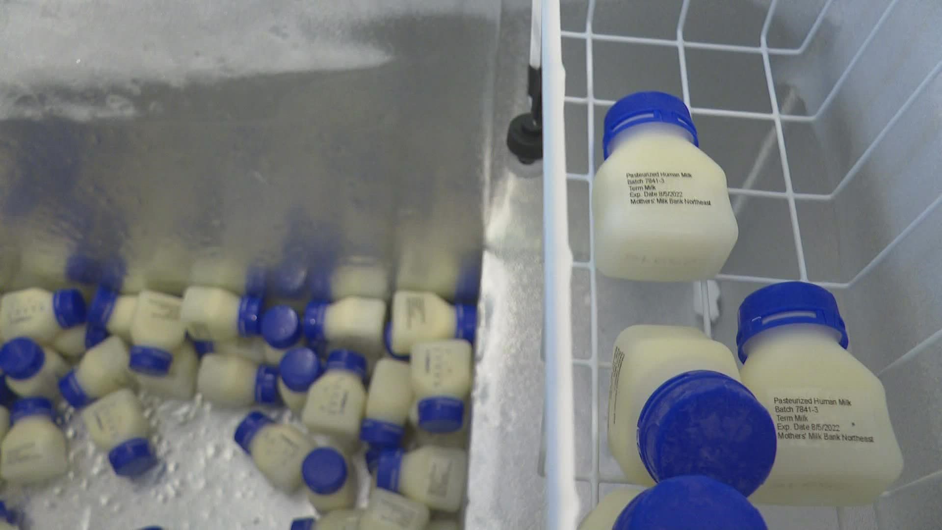 Maine has two donor breast milk dispensaries through Mother's Milk Bank Northeast, a nonprofit based in Massachusetts.