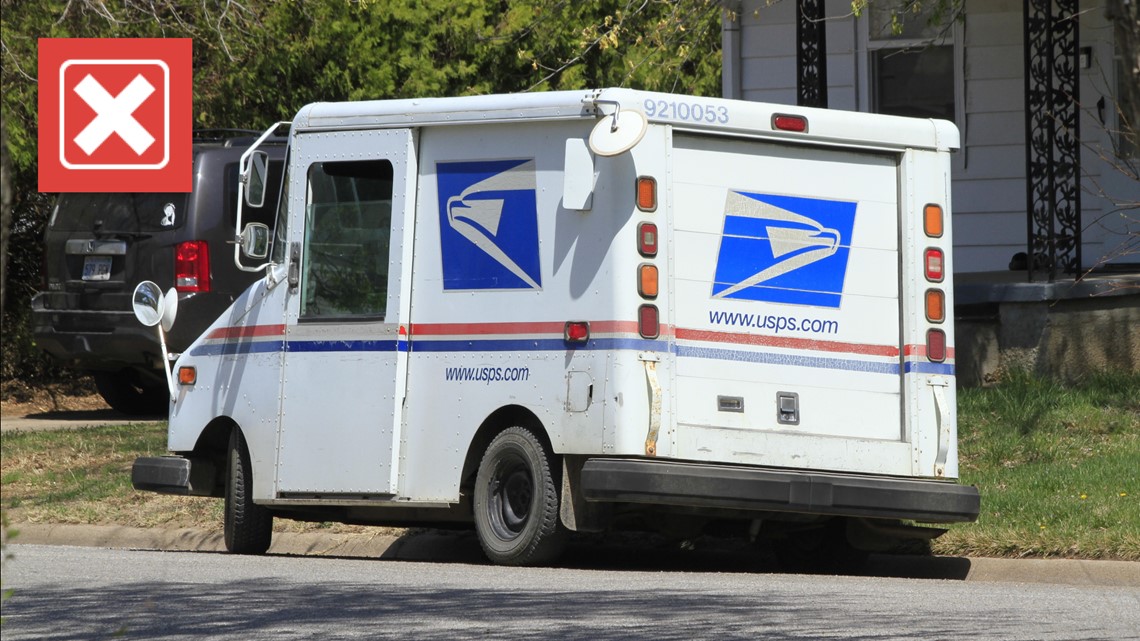 USPS delivery vehicles are not required to have license plates