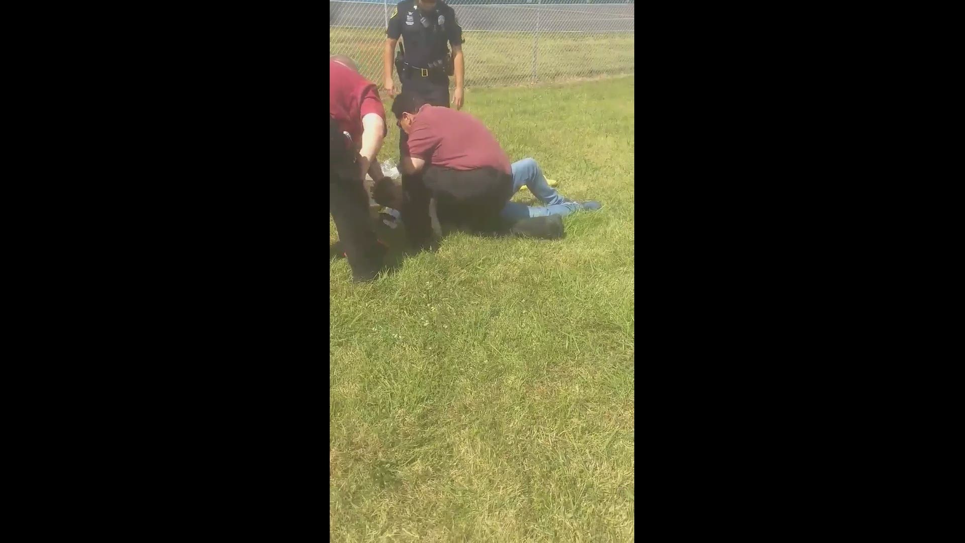 Video from Ashley Garcia shows Dale Earnhardt Jr. being treated for injuries after a plane crash in Elizabethton, Tennessee. The former NASCAR driver was conscious and alert after the crash. All five people on the plane, including Earnhardt Jr.'s wife and child, survived.
