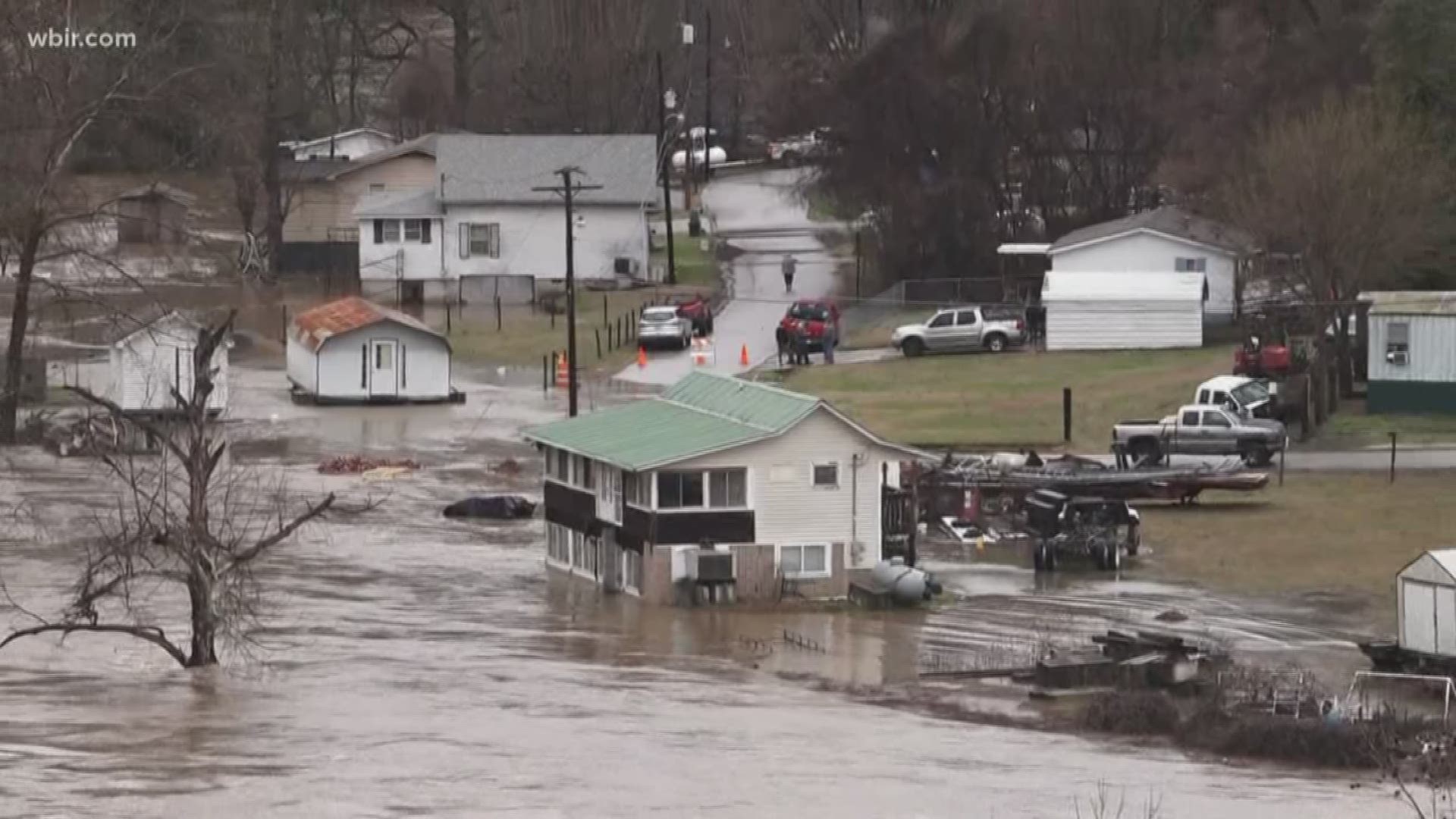 Along the edge of the Plateau,  the water rushed down the hillsides into Emory River. River flooding remains a concern -- as it's expected to rise 5 ft overnight.