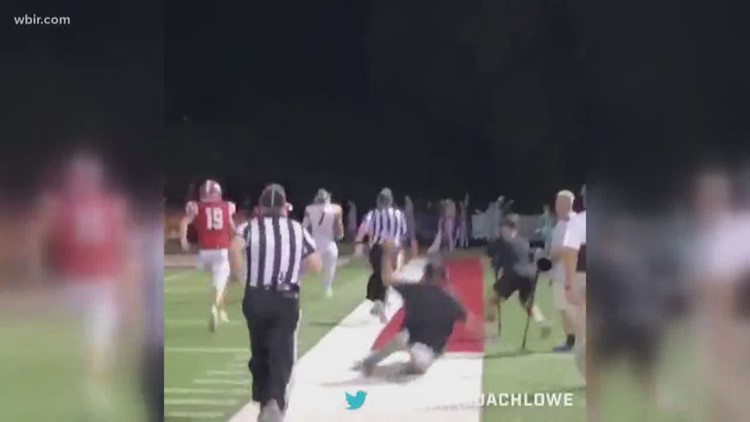 Tennessee high school football head coach goes viral after sideline slide