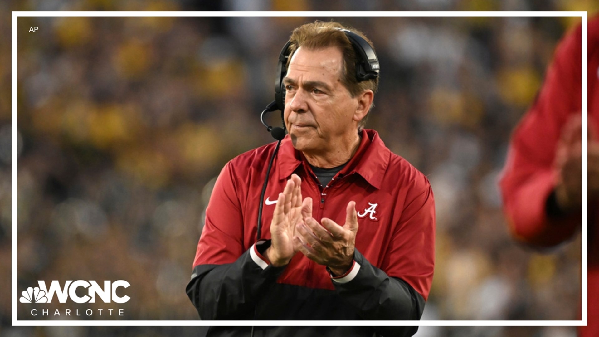 Saban has coached Alabama to six national titles in his 17 seasons there.