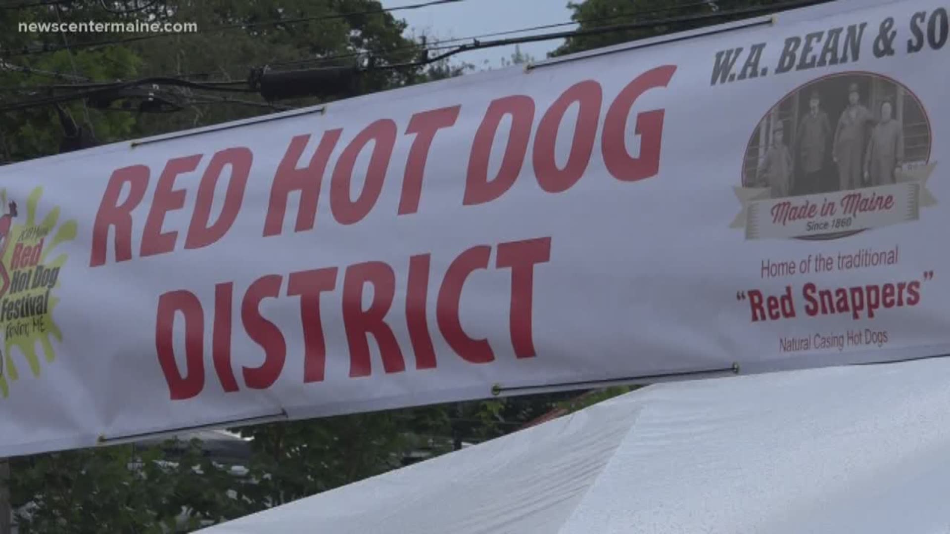 The town of Dexter celebrated it's Maine Red Hot Dog Festival today, drawing crowds from all over