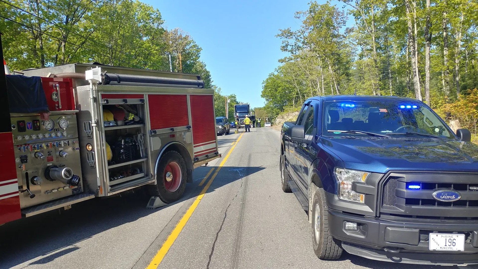 3 hurt when truck rearends Jeep at Fryeburg construction zone