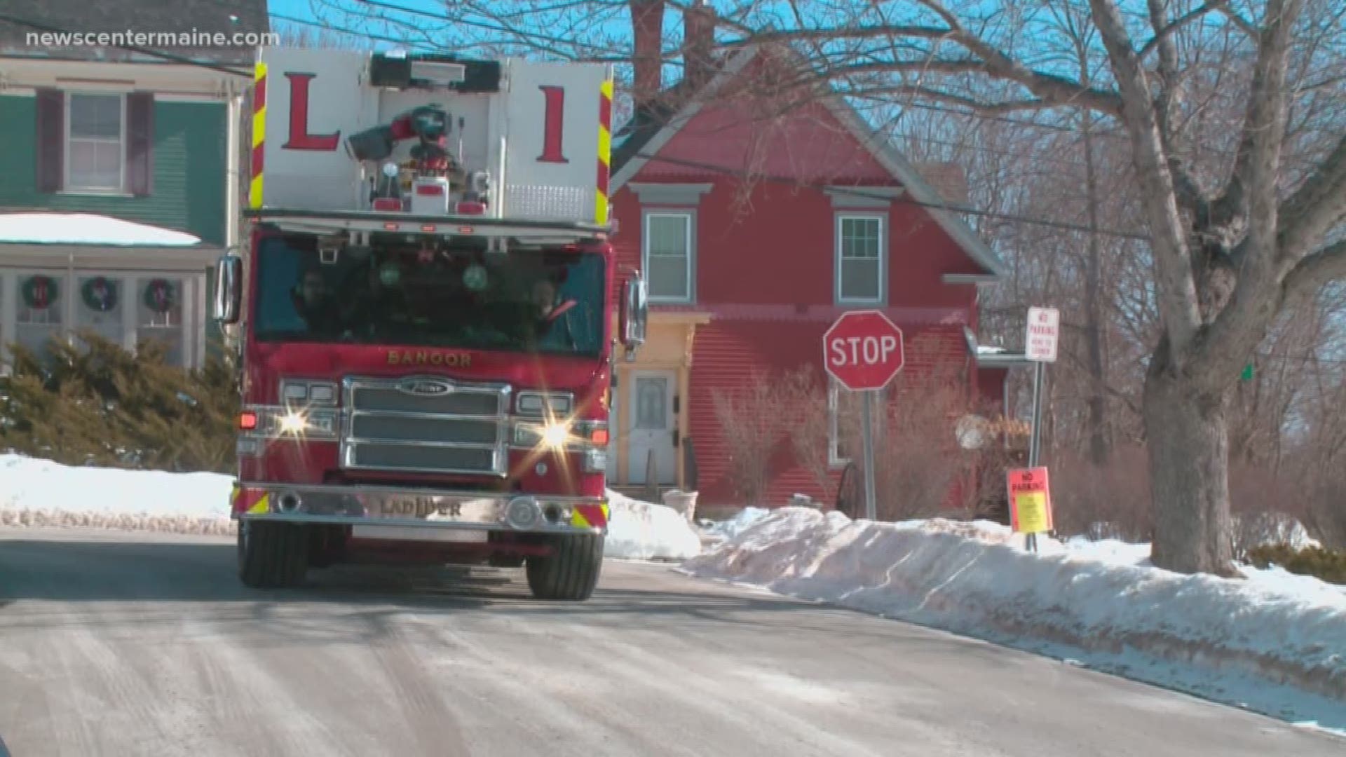 Community says final farewell to former Bangor fire chief.