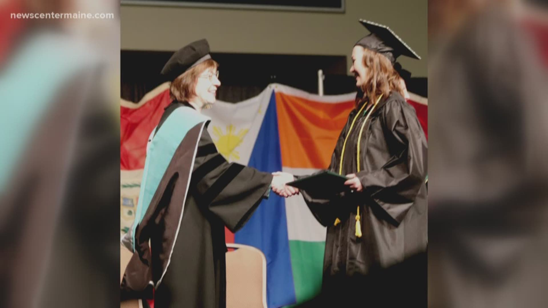 Senator Collins speaks at the graduation of Husson University and Governor Mills at the graduation of USM. Each having a message for graduates to live and work in Maine.