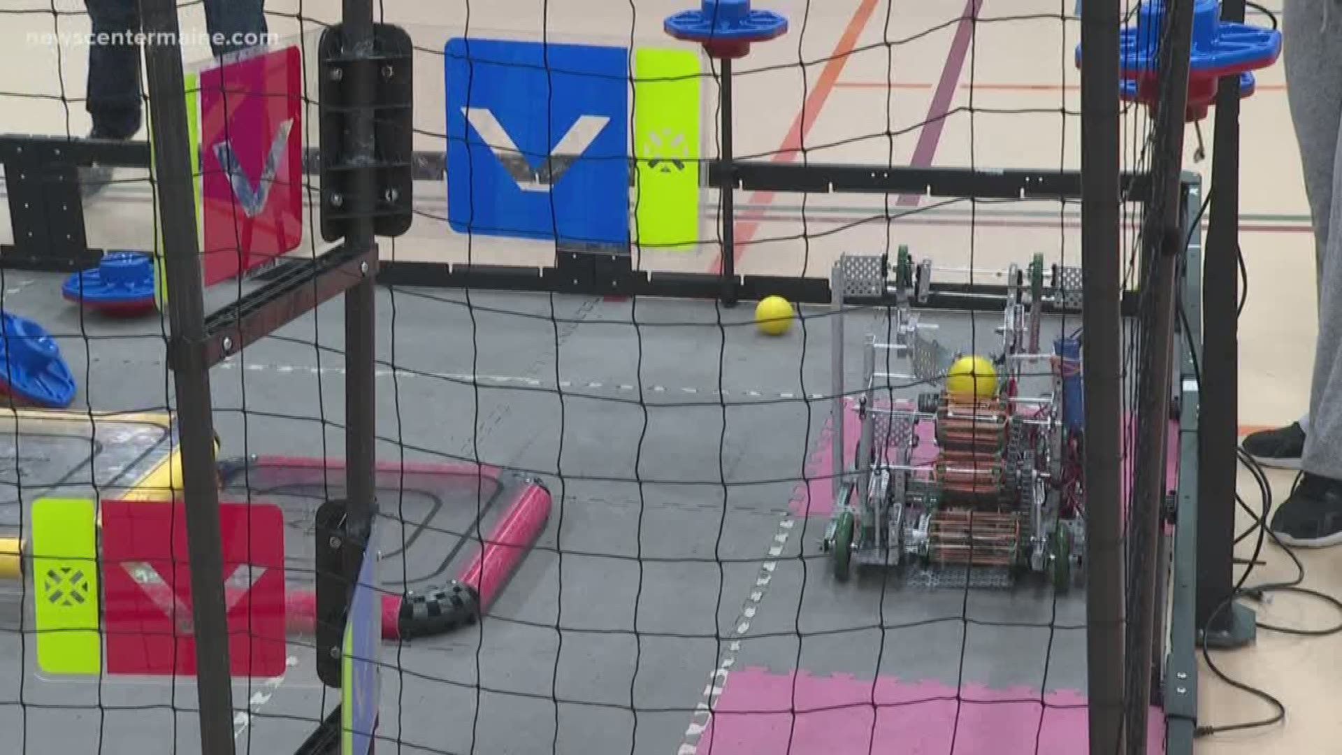 More than 250 students are competing in the VEX Robotics State Championships in South Portland.