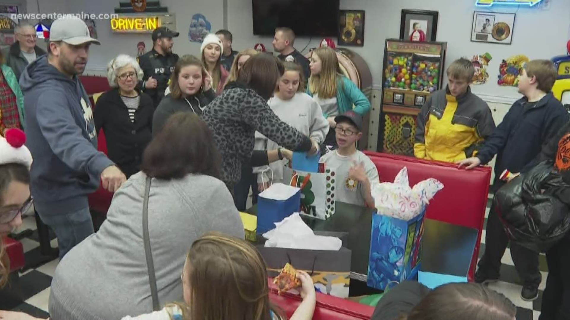 Birthday surprise for 13-year-old Liam Gosselin.